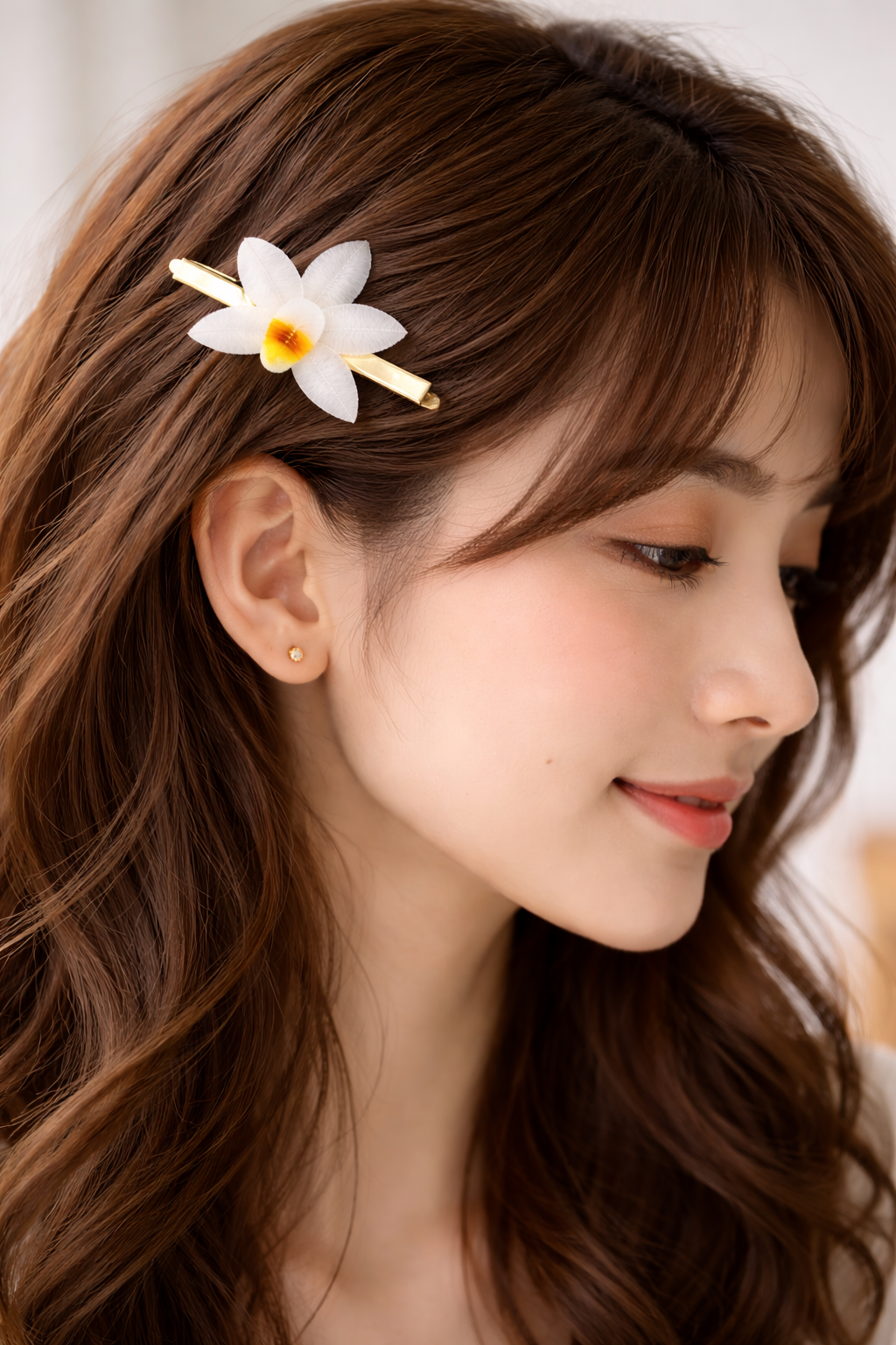 蝴蝶蘭｜胡蝶蘭の絨花ヘアクリップ 【吟遊文創 】