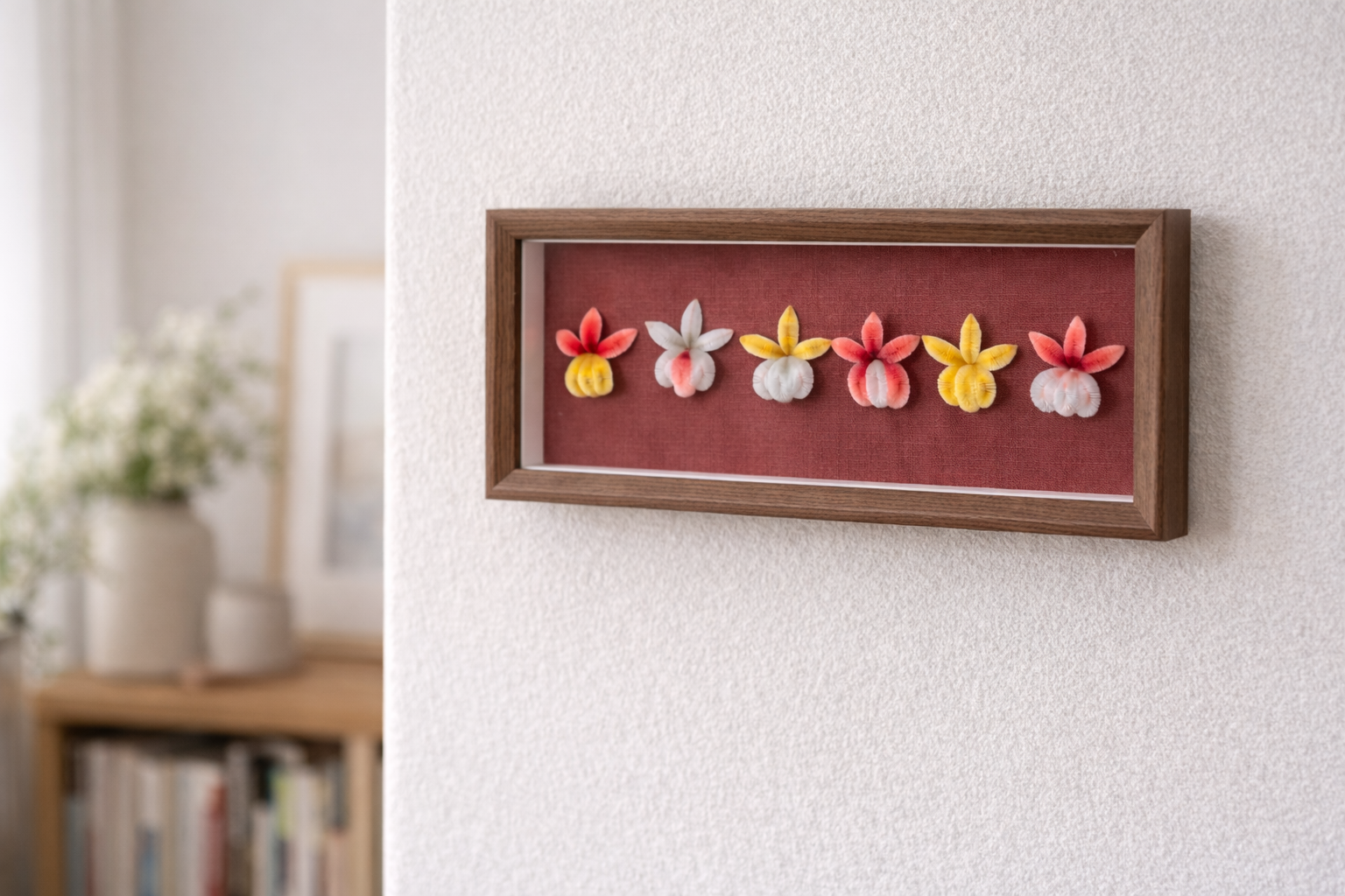 六品芳草｜オンシジウムの絨花壁掛け 【吟遊文創 】