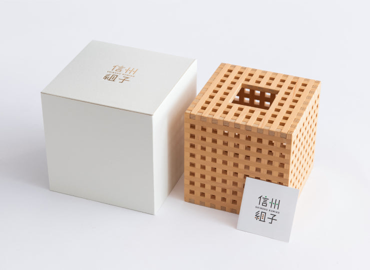 【信州組子】組子細工ティッシュケース｜長野・木曽檜使用／長野県伝統工芸品認定