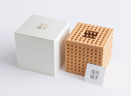 【信州組子】組子細工ティッシュケース｜長野・木曽檜使用／長野県伝統工芸品認定