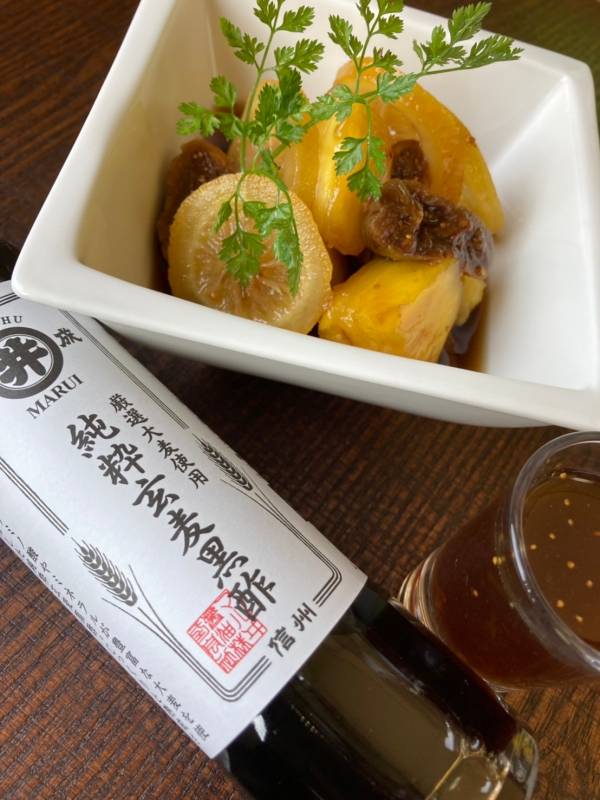 【マルヰ醤油】純粋玄麦黒酢｜信州産 熊熟成熟 マイルド黒酢