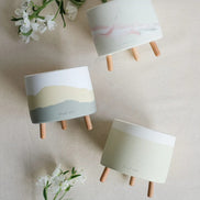 《春 / 微光》Flourish 春日初芽 – 長腳水泥盆【初泥 true nii】台湾直送