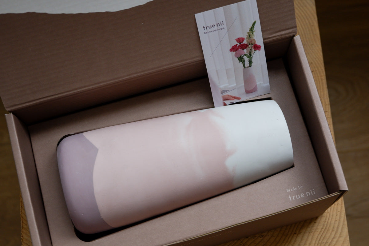 優雅水泥長花瓶 – 恬謐花園 【初泥 true nii】台湾直送