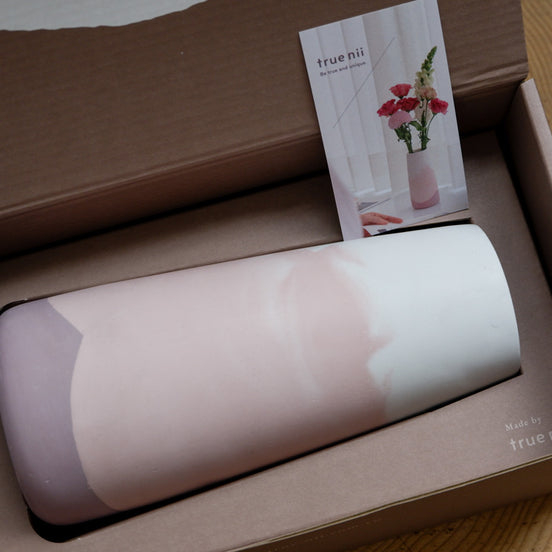 優雅水泥長花瓶 – 恬謐花園 【初泥 true nii】台湾直送