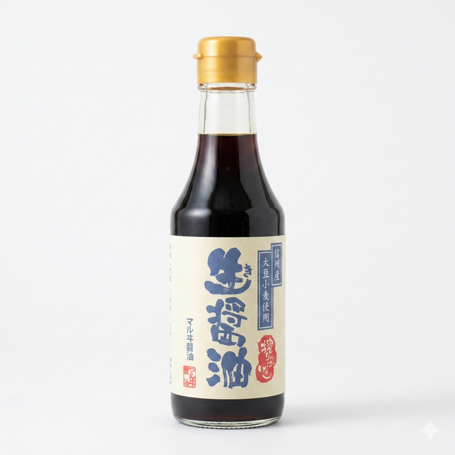 【マルヰ醤油】杉桶仕込み 生醤油 250ml｜信州産 天然醸造 丸大豆醤油