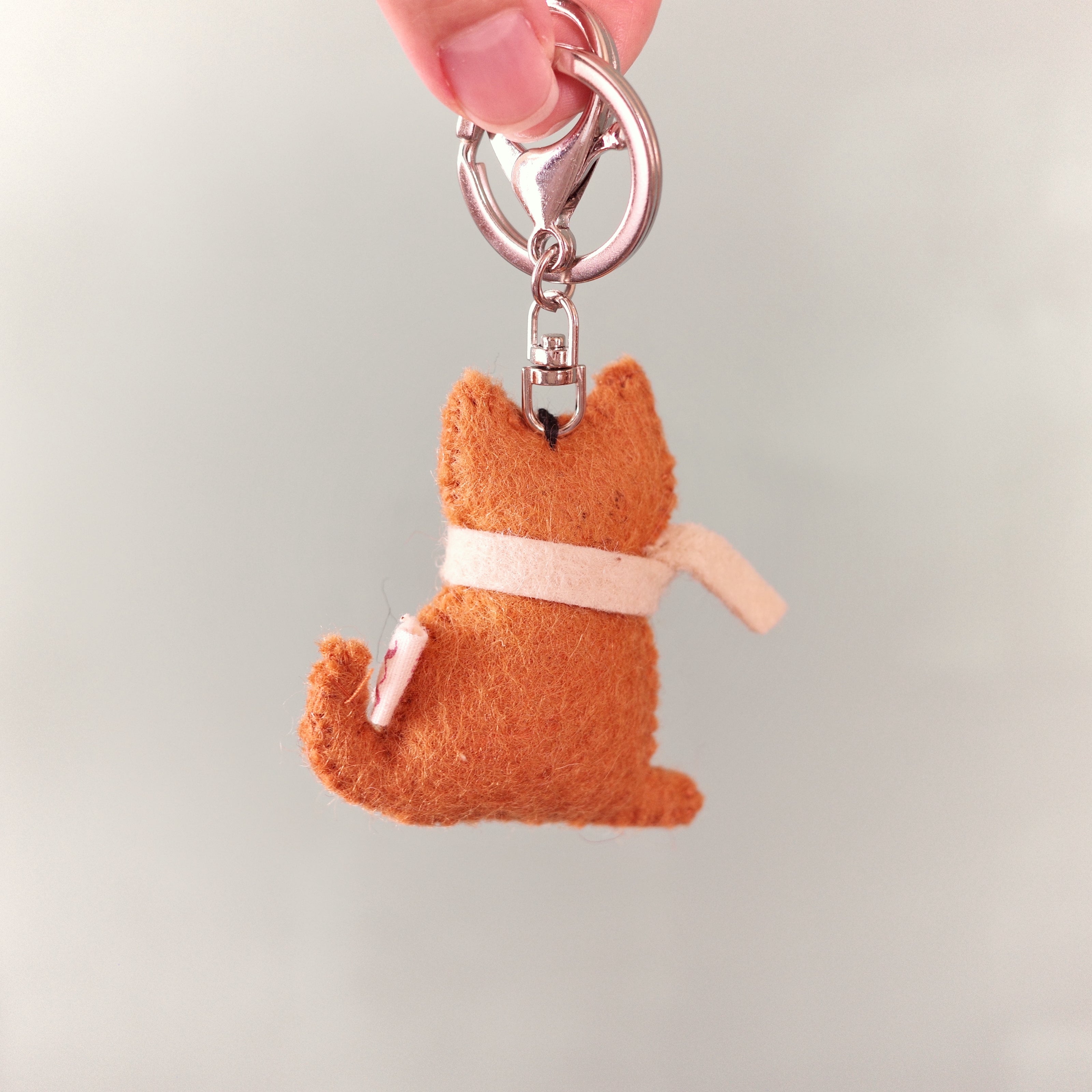 ウールフェルト・キーホルダー｜小さなマフラーネコ 【LittleMatter（重要的小事）】台湾直送